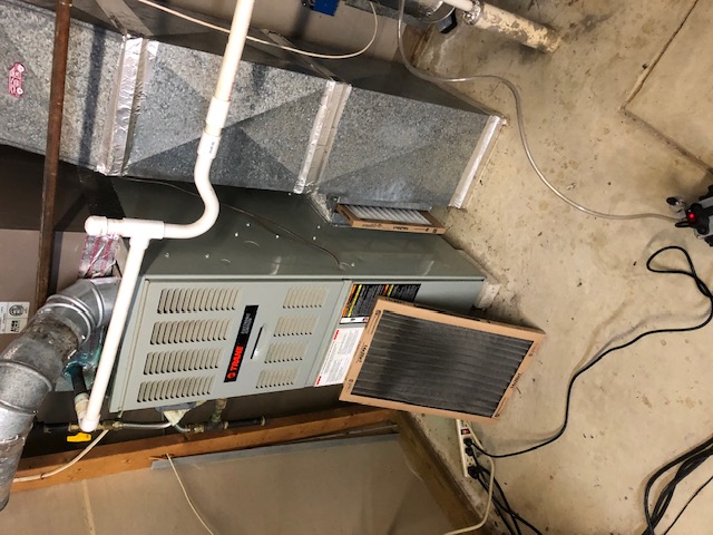 Furnace return duct prepared for cleaning