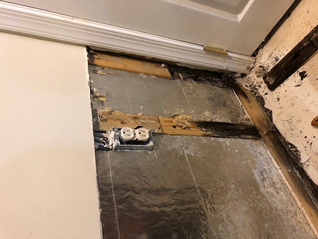 Mold discovered behind drywall