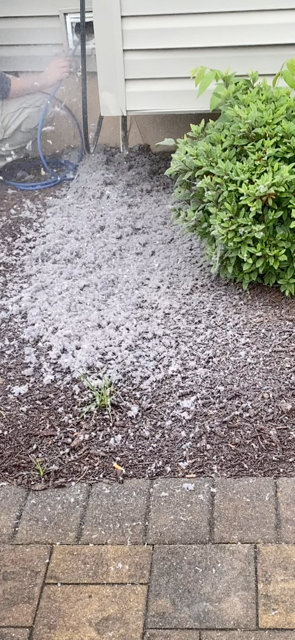 Large pile of lint removed from a single dryer vent line